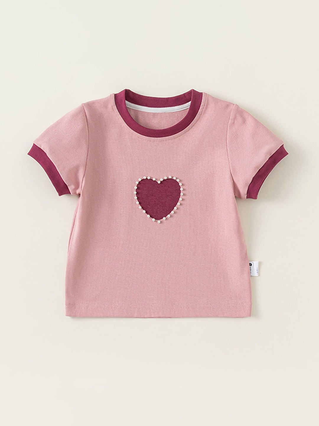 

LULU & SKY Girls Embellished Cotton Top, Pink