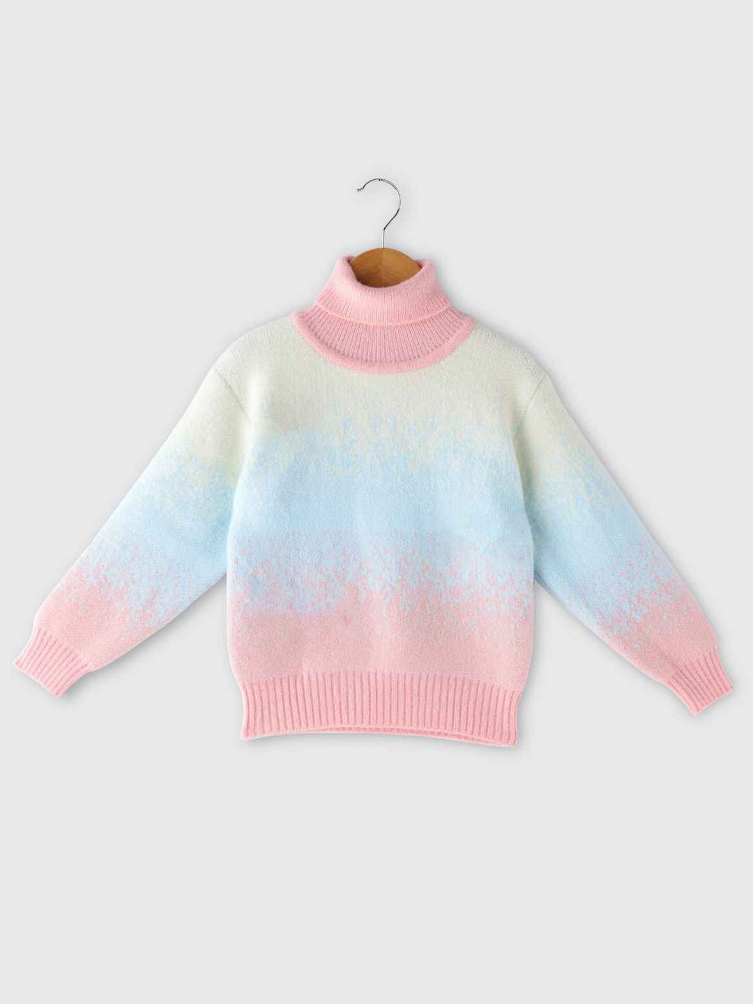 

Lagorii Girls Full Sleeves With Bow Embellishment Pullover - Pink