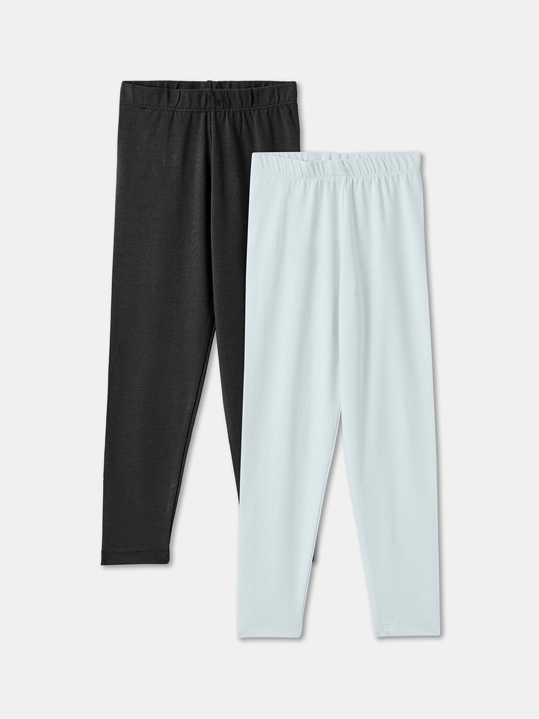 

R&B Girls Pack Of 2 Ankle-Length Leggings, Black