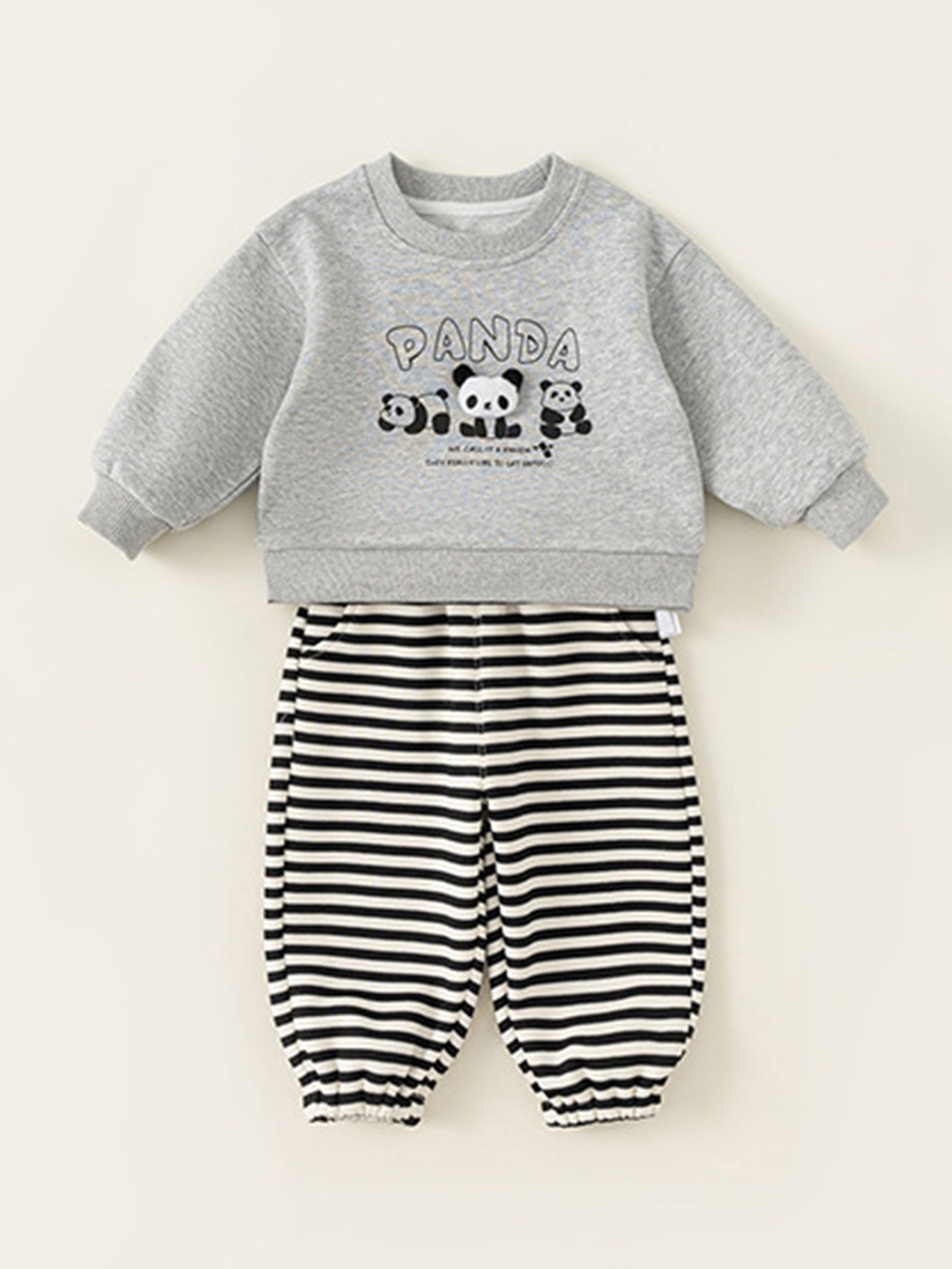 

LULU & SKY Kids Printed Sweatshirt With Jogger, Grey