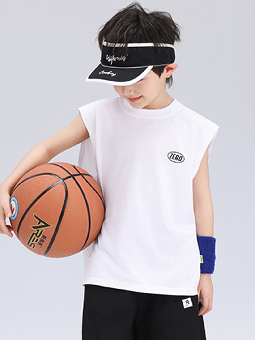 

LULU & SKY Boys Typography Printed Round Neck Cotton Relaxed Fit T-shirt, White