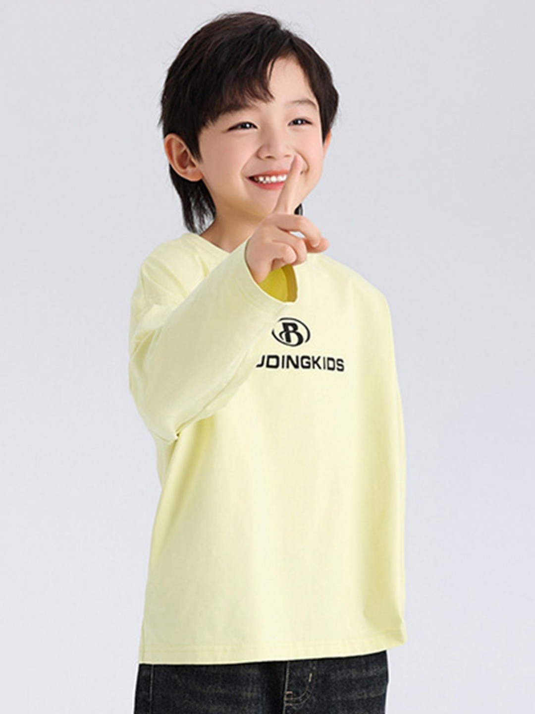 

LULU & SKY Boys Typography Printed Round Neck Cotton T-shirt, Yellow