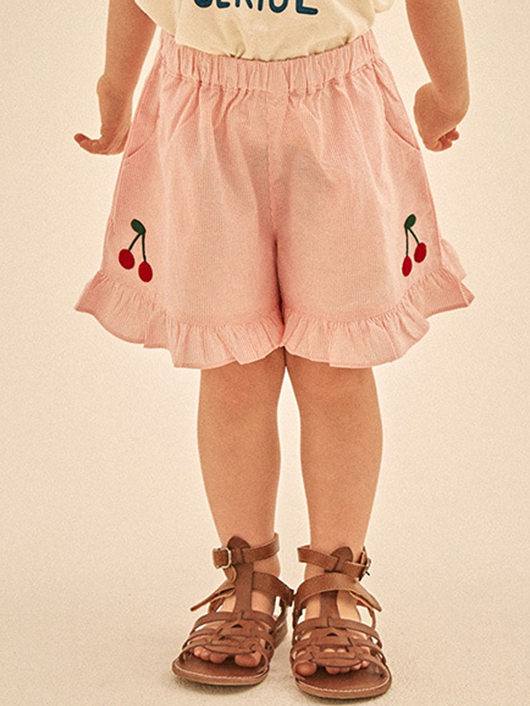 

LULU & SKY Girls Loose Fit High-Rise Shorts, Pink
