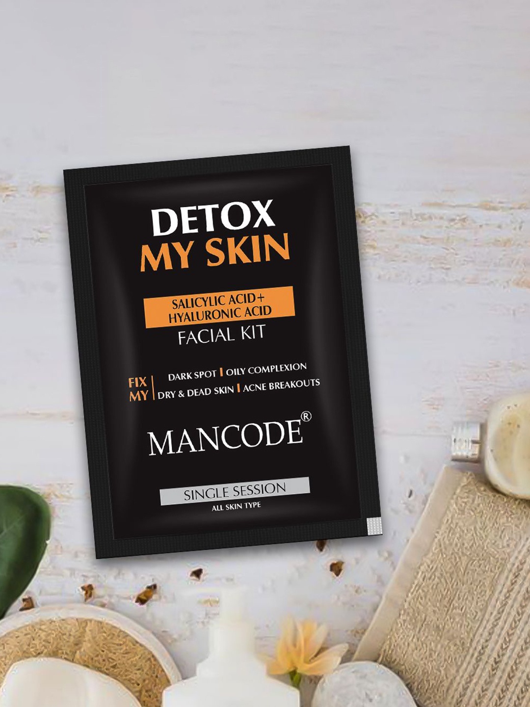 

MANCODE Set Of 2 Detox My Skin 6 Steps Salicylic Acid Facial Kit Facial Kit - 58 g, Black