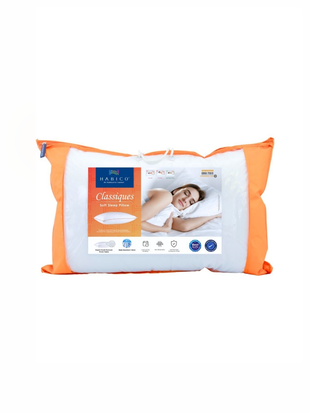 

HABICO HB Classiques White Cotton Ultra Soft Sleep Pillow