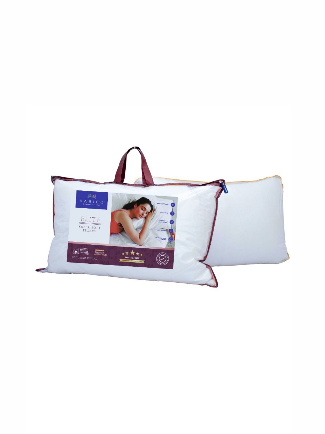 

HABICO HB Elite White Cotton Ultra Soft Sleep Pillow