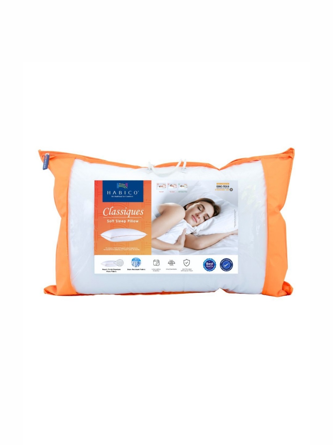 

HABICO HB Elite White Cotton Ultra Soft Sleep Pillow