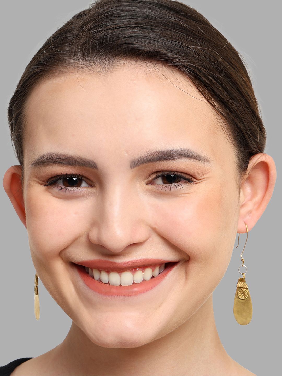 

TOS Brass-Plated Contemporary Drop Earrings, Gold
