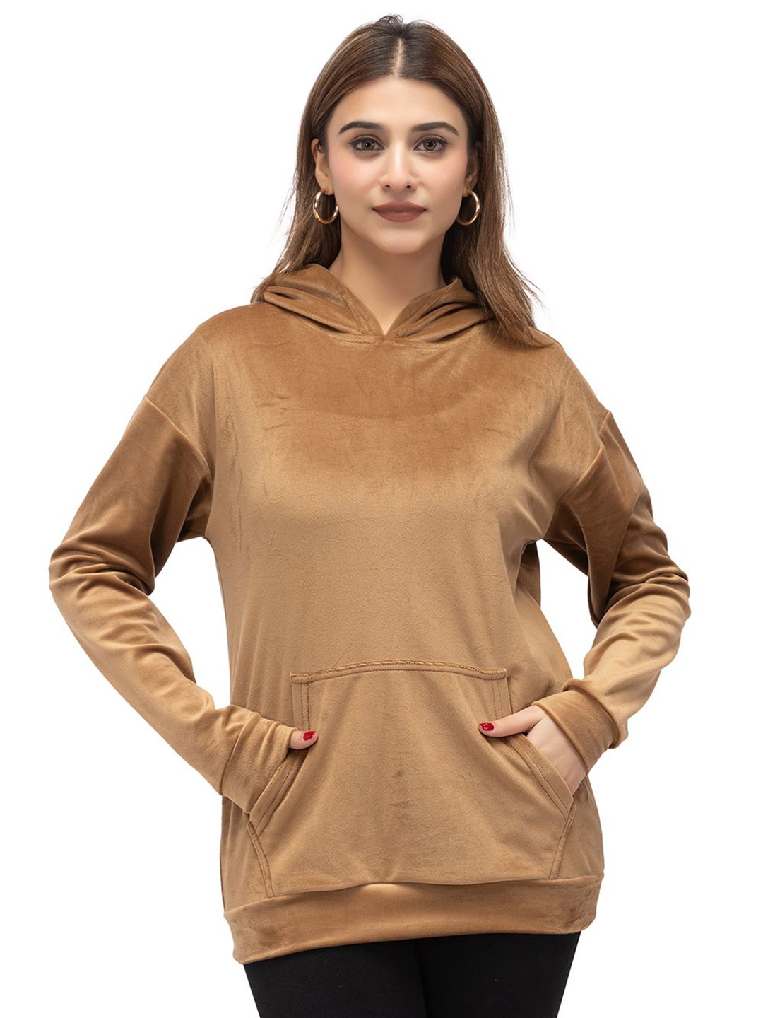 

HILFIRE REGION Women Hooded Sweatshirt, Brown