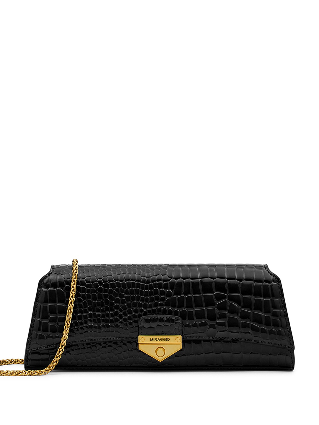 

Miraggio Gold Pu Anna Crossbody Bag, Black