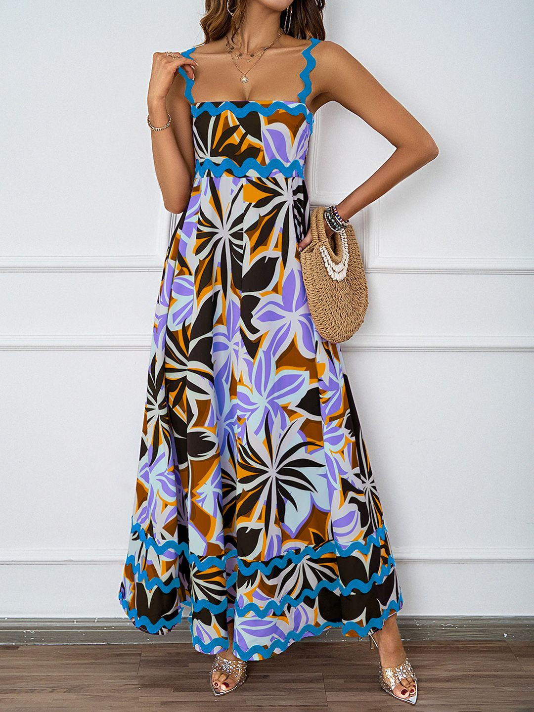 

JC Mode Floral Printed Maxi Dress, Purple