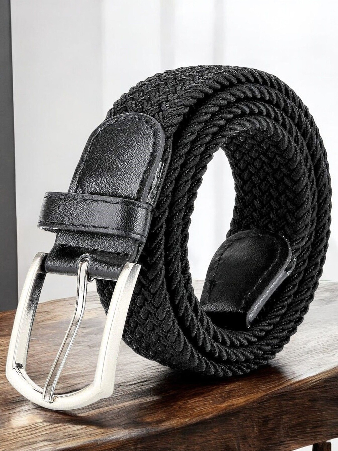 

Provogue Men Braided Belt, Black