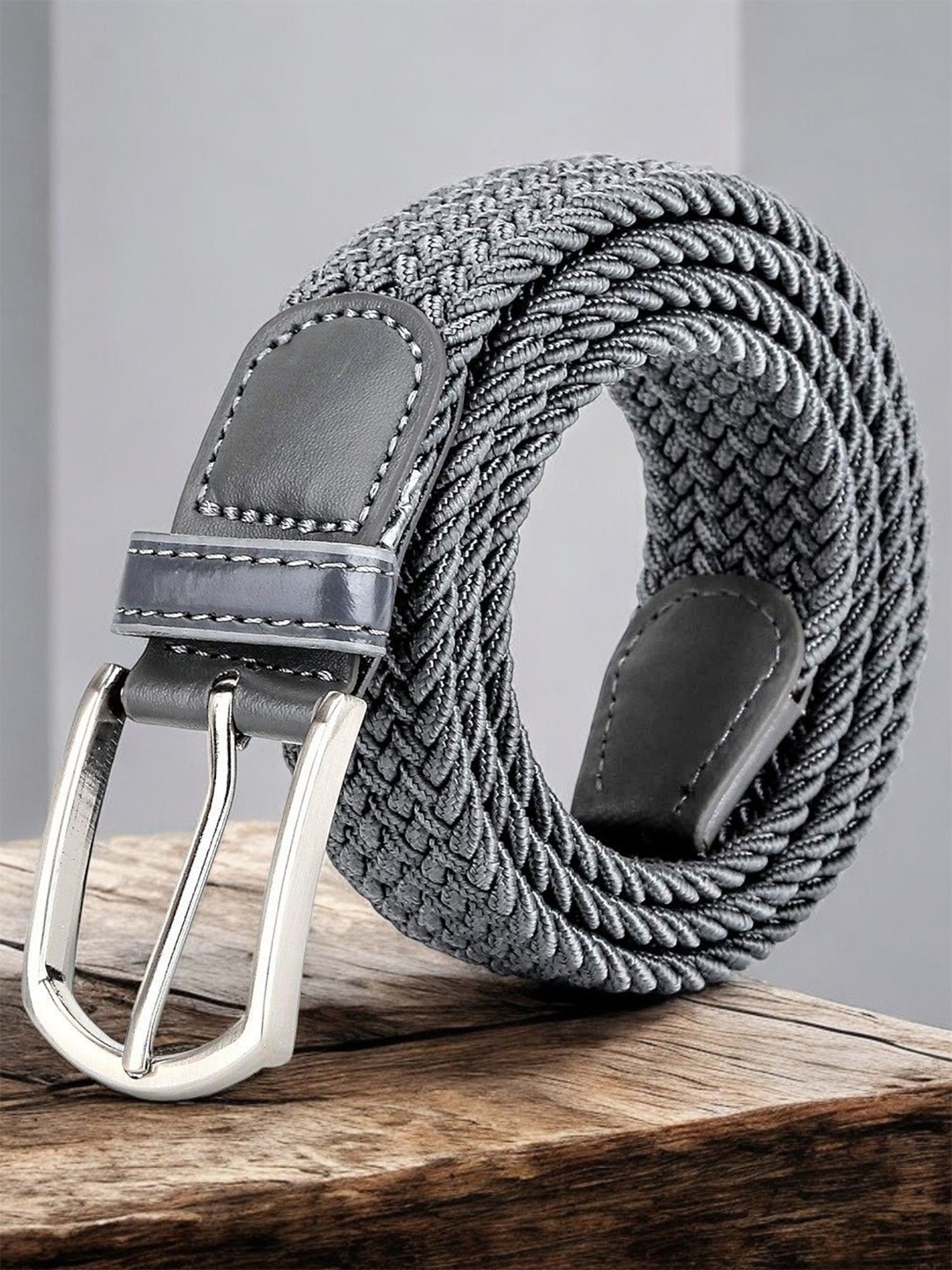 

Provogue Men Braided Belt, Grey