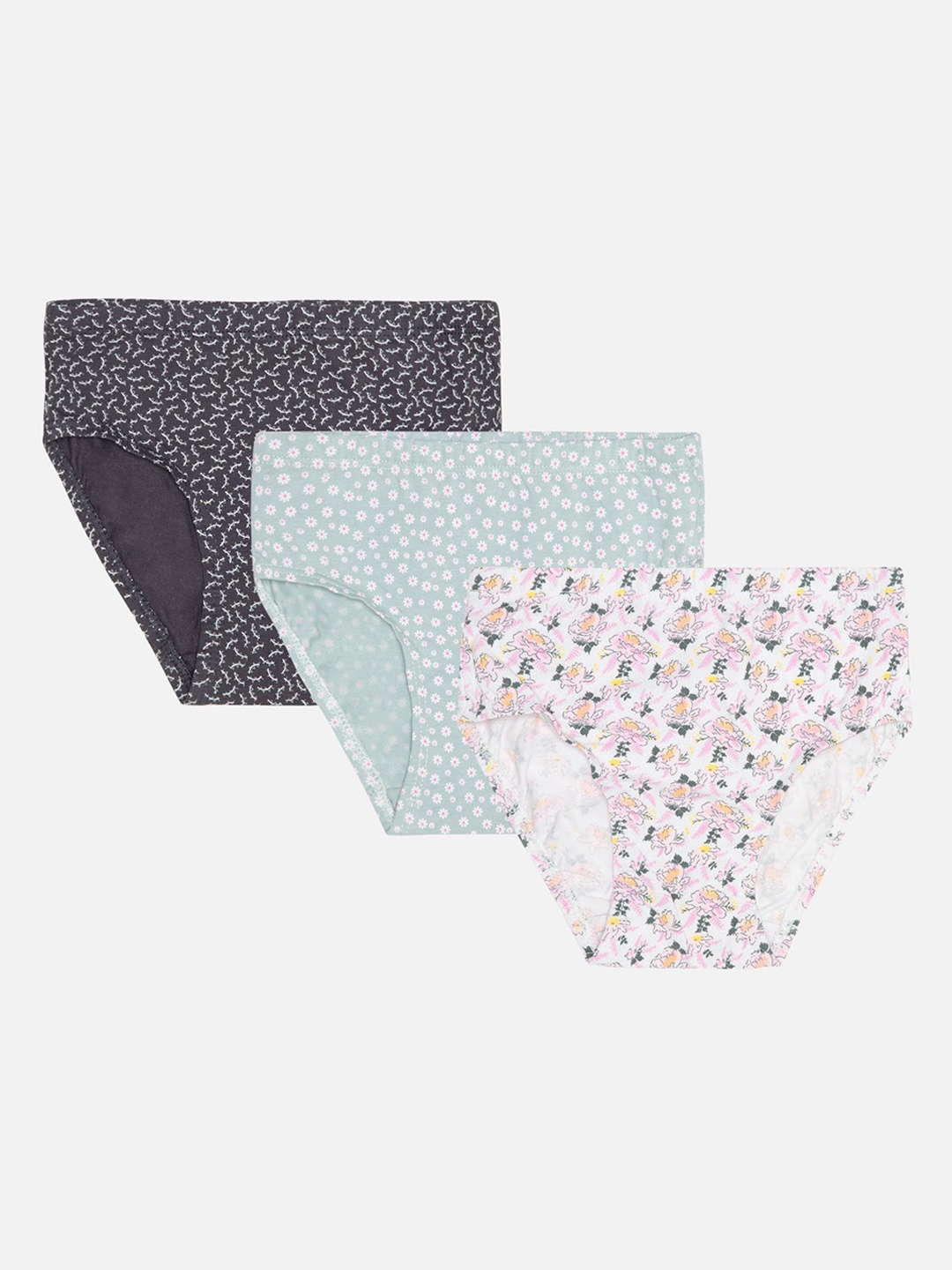 

Bodycare Girls Pack Of 3 Printed Cotton Hipster Briefs, Blue