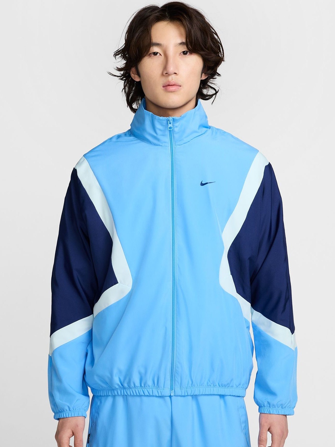 

Nike Men Dri-FIT Stand Collar Sport Jacket, Blue