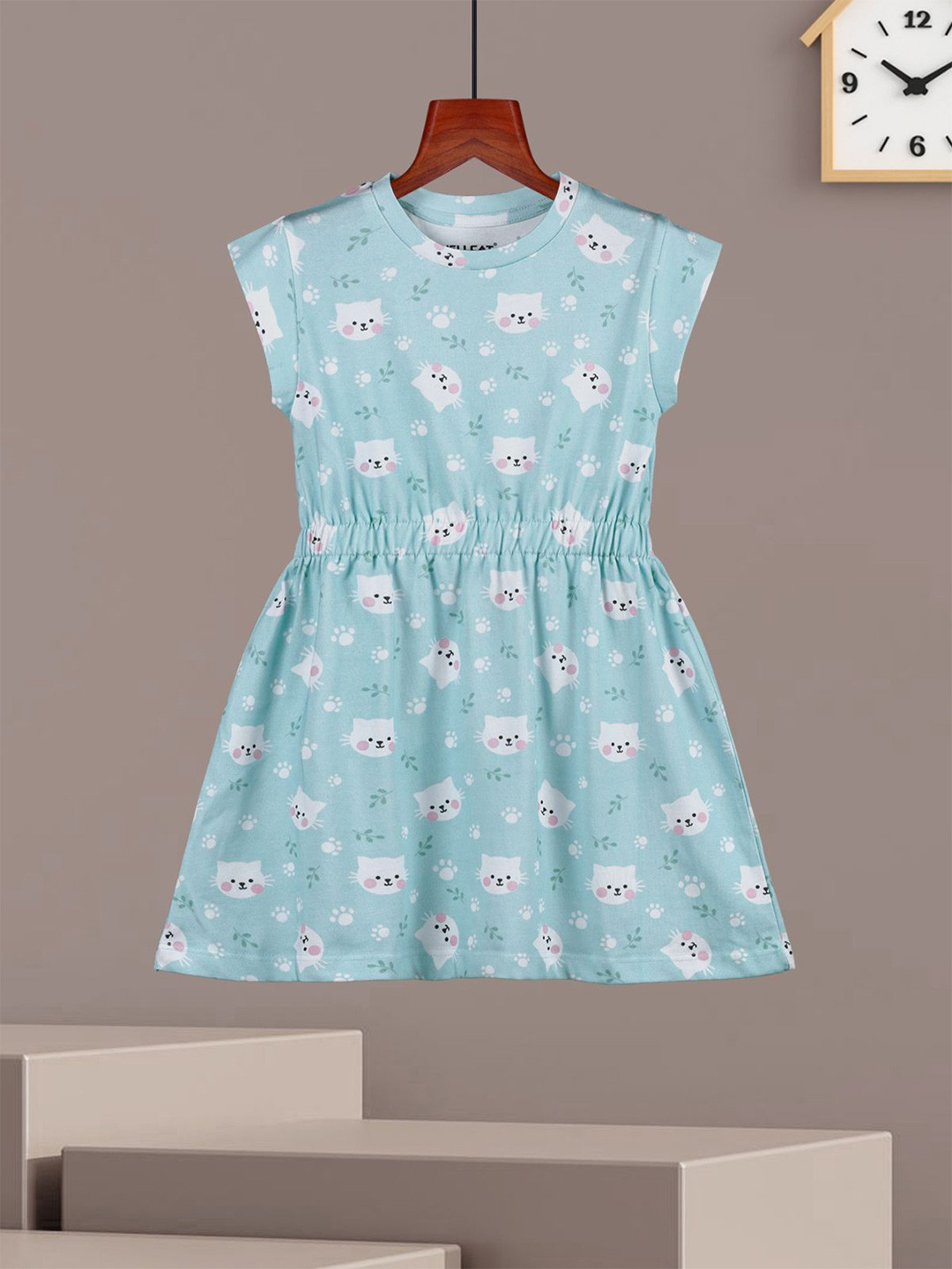

HELLCAT Girls Print A-Line Dress, Blue