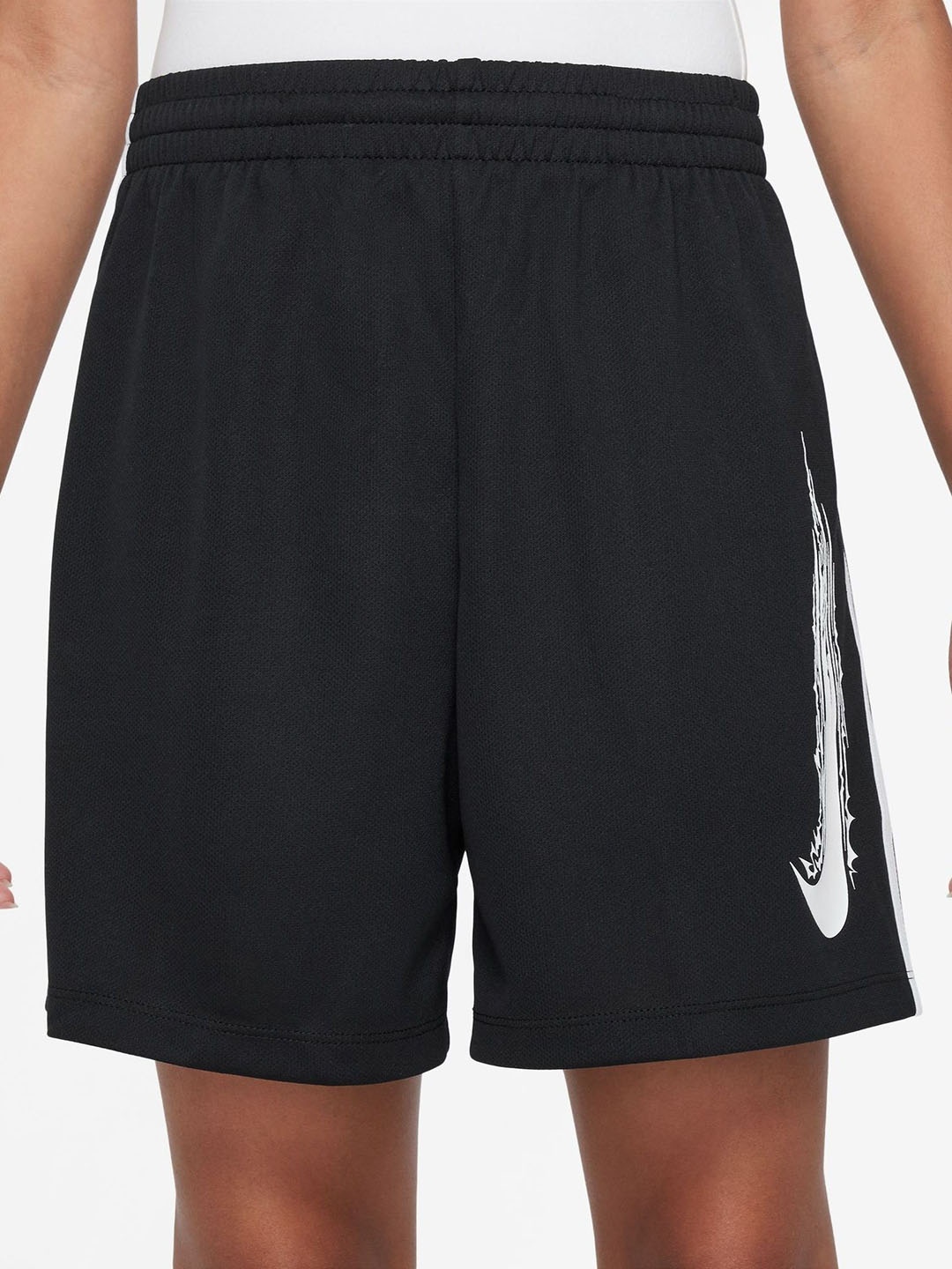 

Nike Multi Older Kids Mid-Rise Dri-FIT Sports Shorts, Black