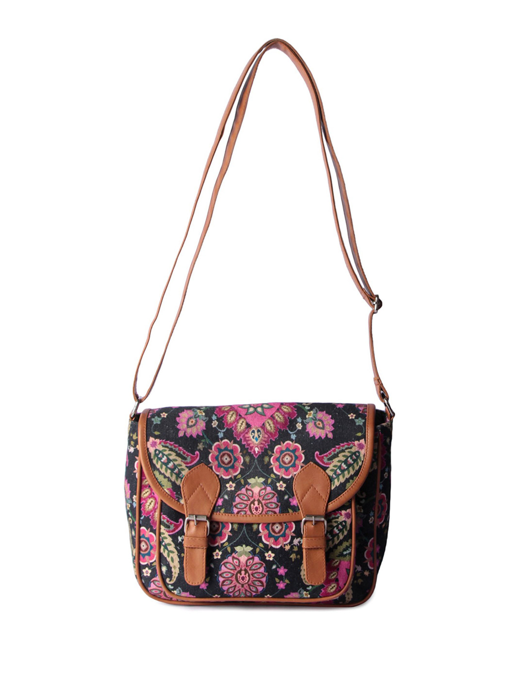 

Anouk Women Ethnic Motifs Printed Structured Sling Bag, Navy blue