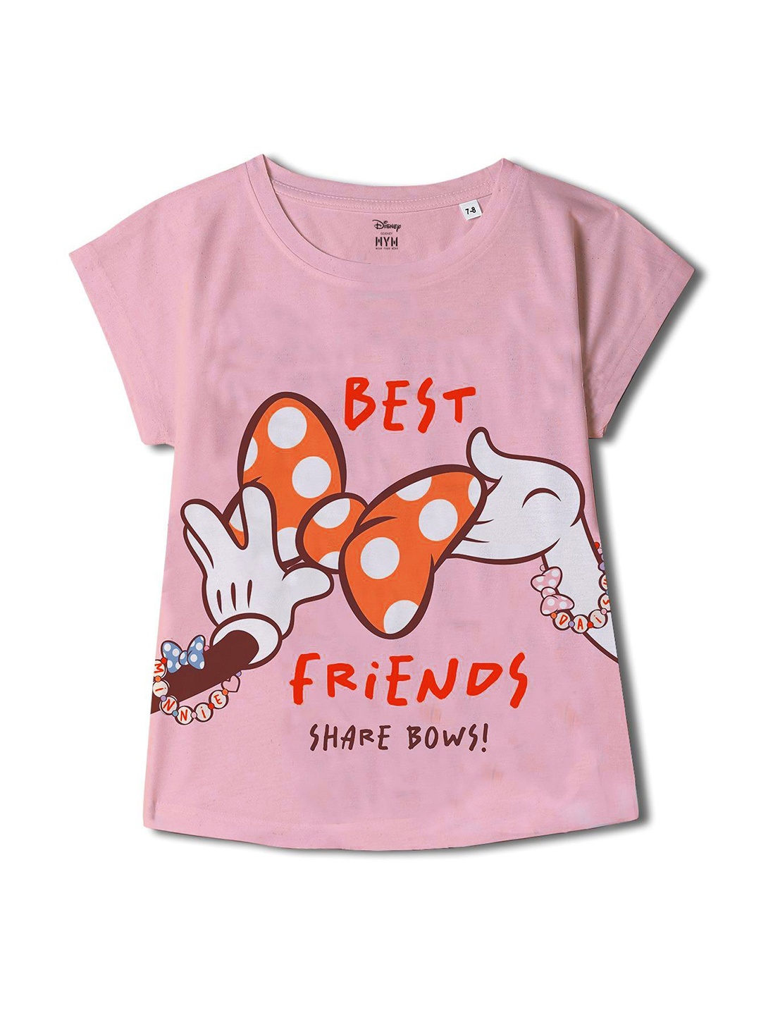 

Wear Your Mind Girls Graphic Printed Top, Pink