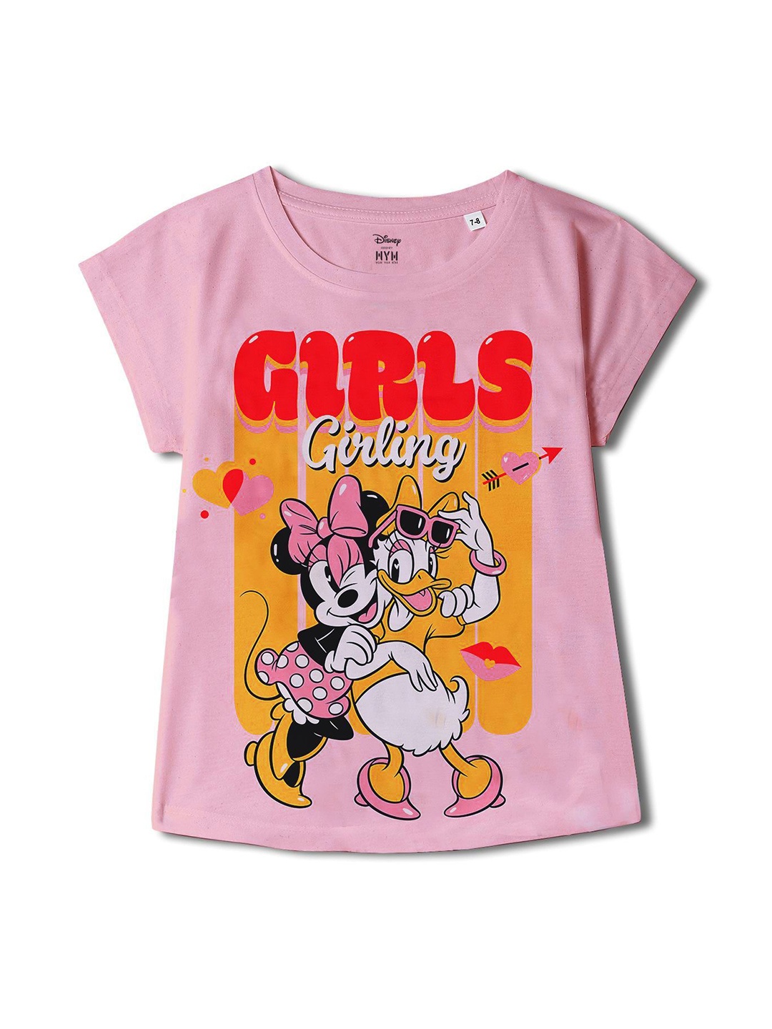 

Wear Your Mind Girls Graphic Printed Top, Pink