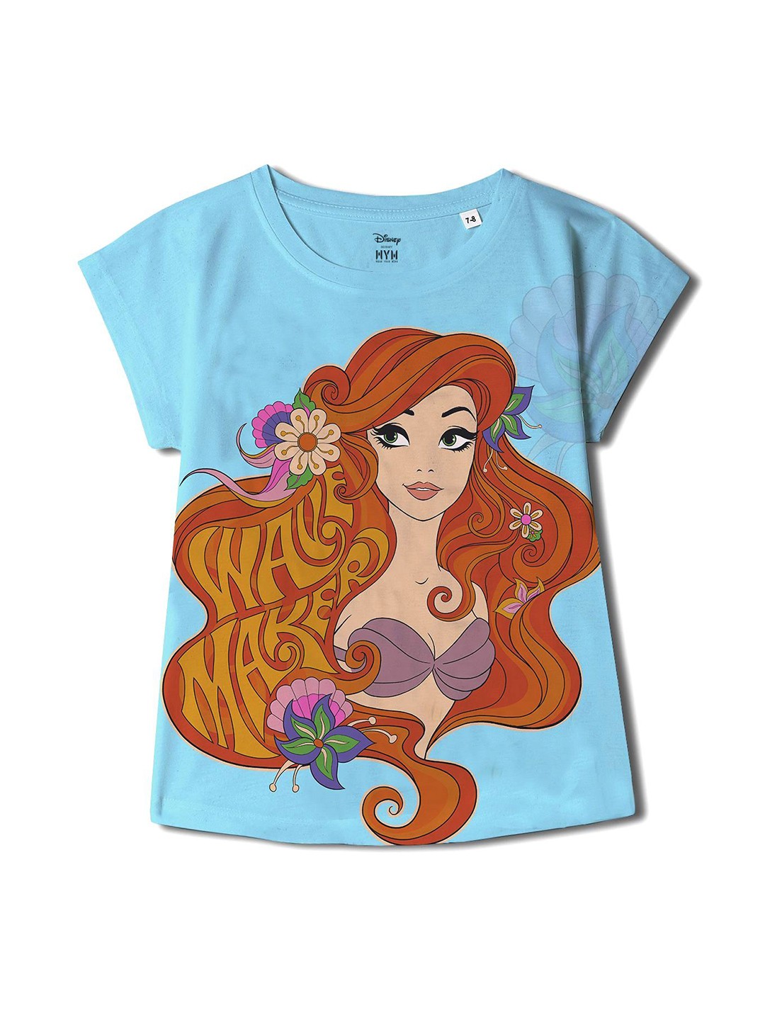 

Wear Your Mind Girls Graphic Printed Top, Blue