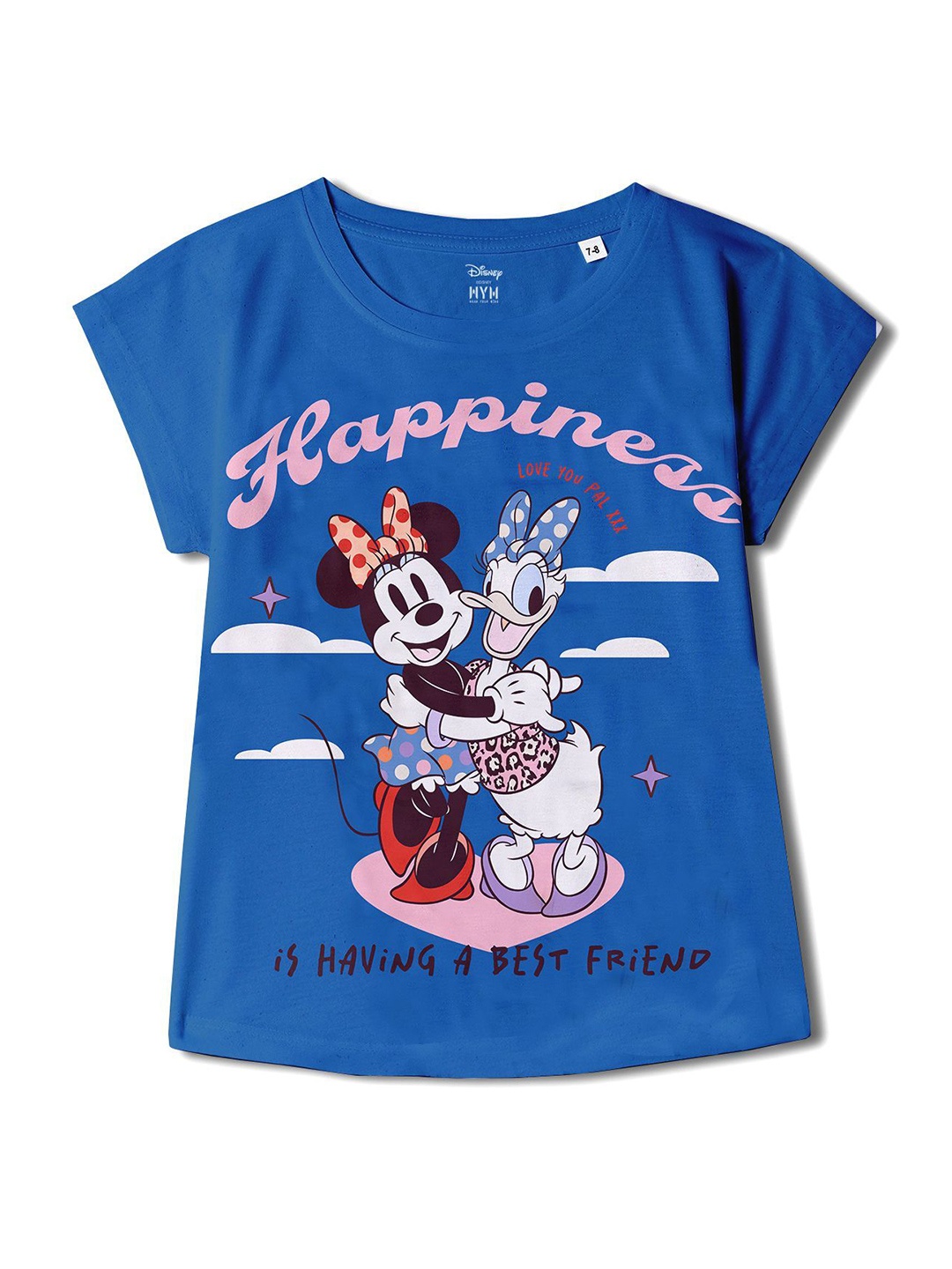 

Wear Your Mind Girls Mickey Mouse Printed Round Neck Top, Blue