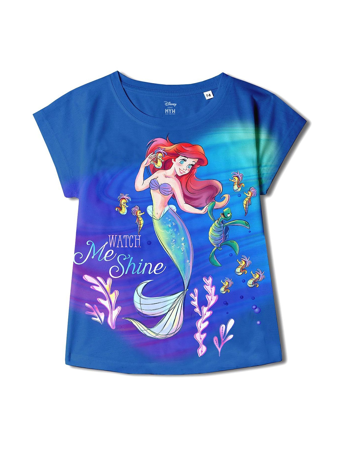 

Wear Your Mind Girls Printed Round Neck Top, Blue