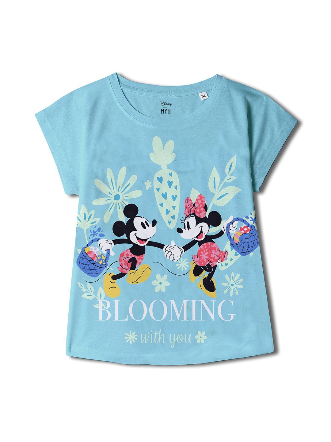 

Wear Your Mind Girls Mickey Mouse Graphic Printed Top, Blue