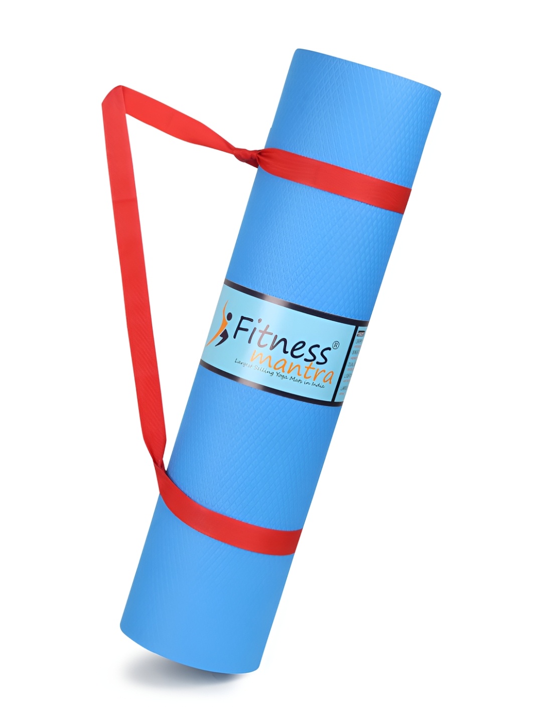 

Fitness Mantra Blue Rectangular Anti-Skid Yoga Mat With Carrying Strap