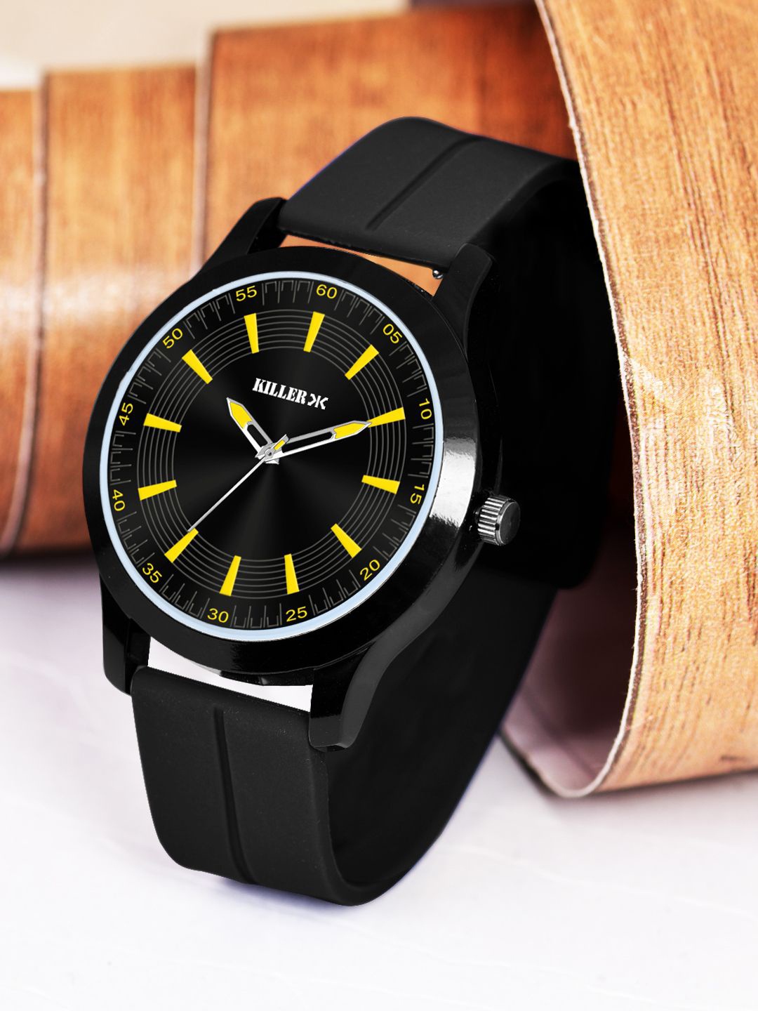 

Killer Men Magnetic Buckle Round Dial Analogue Watch HOBKL-503-BK, Black