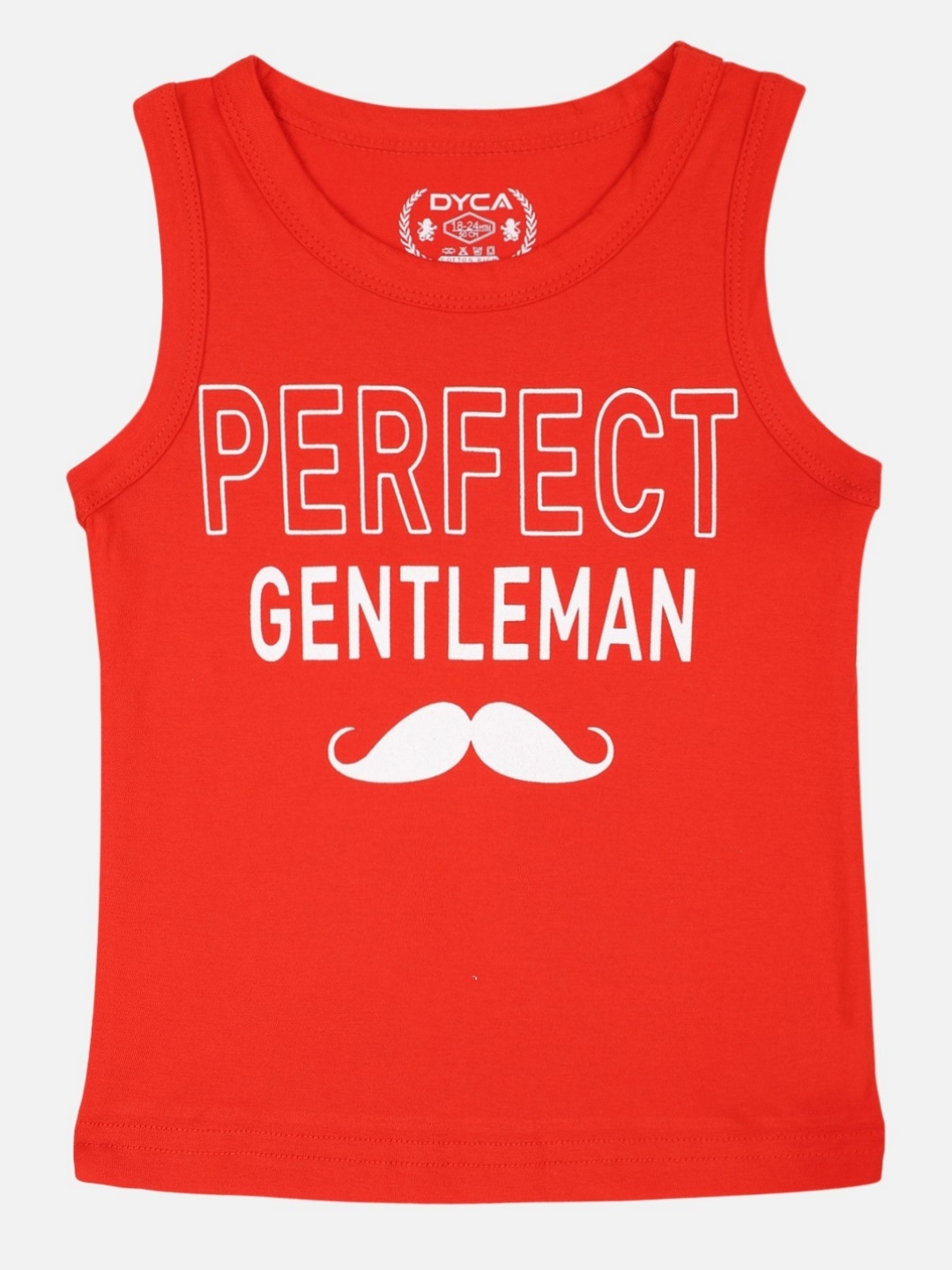 

DYCA Boys Typography Printed Round Neck Cotton T-shirt, Red