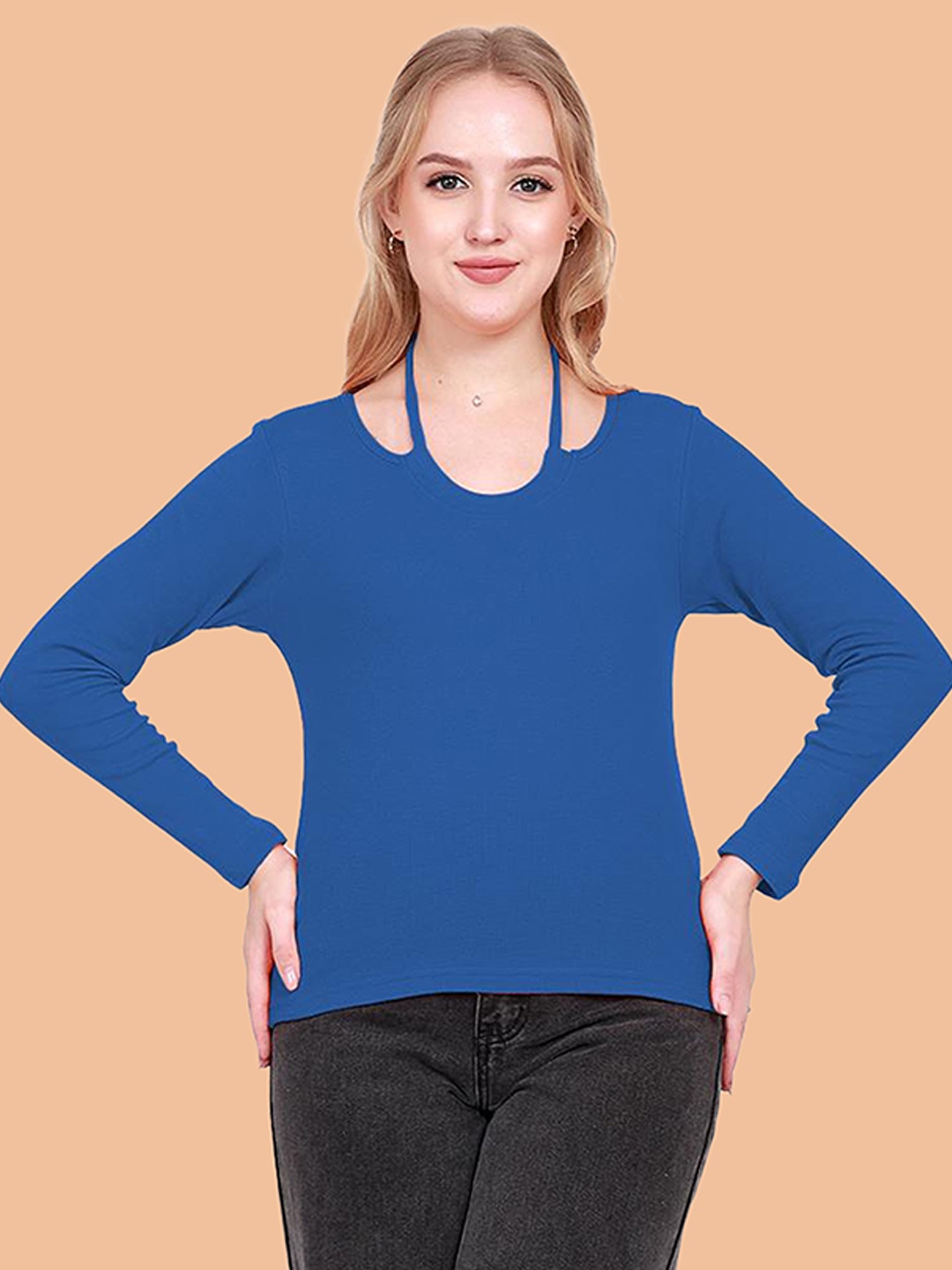 

BAESD Women Long Sleeves Top, Blue