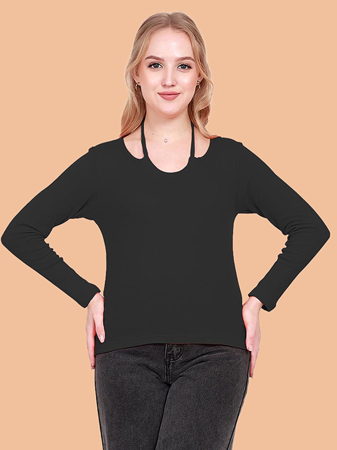 

BAESD Women Long Sleeves Top, Black