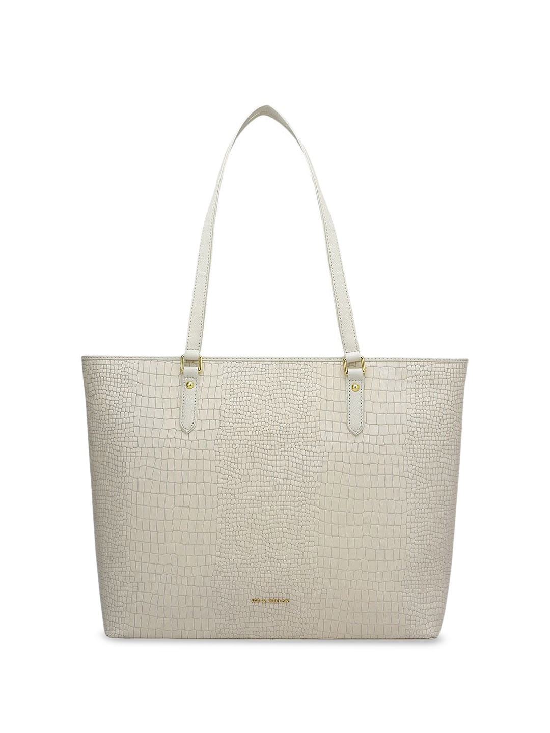 

Joe & Mellon Women Textured Structured Leather Shoulder Bag, White