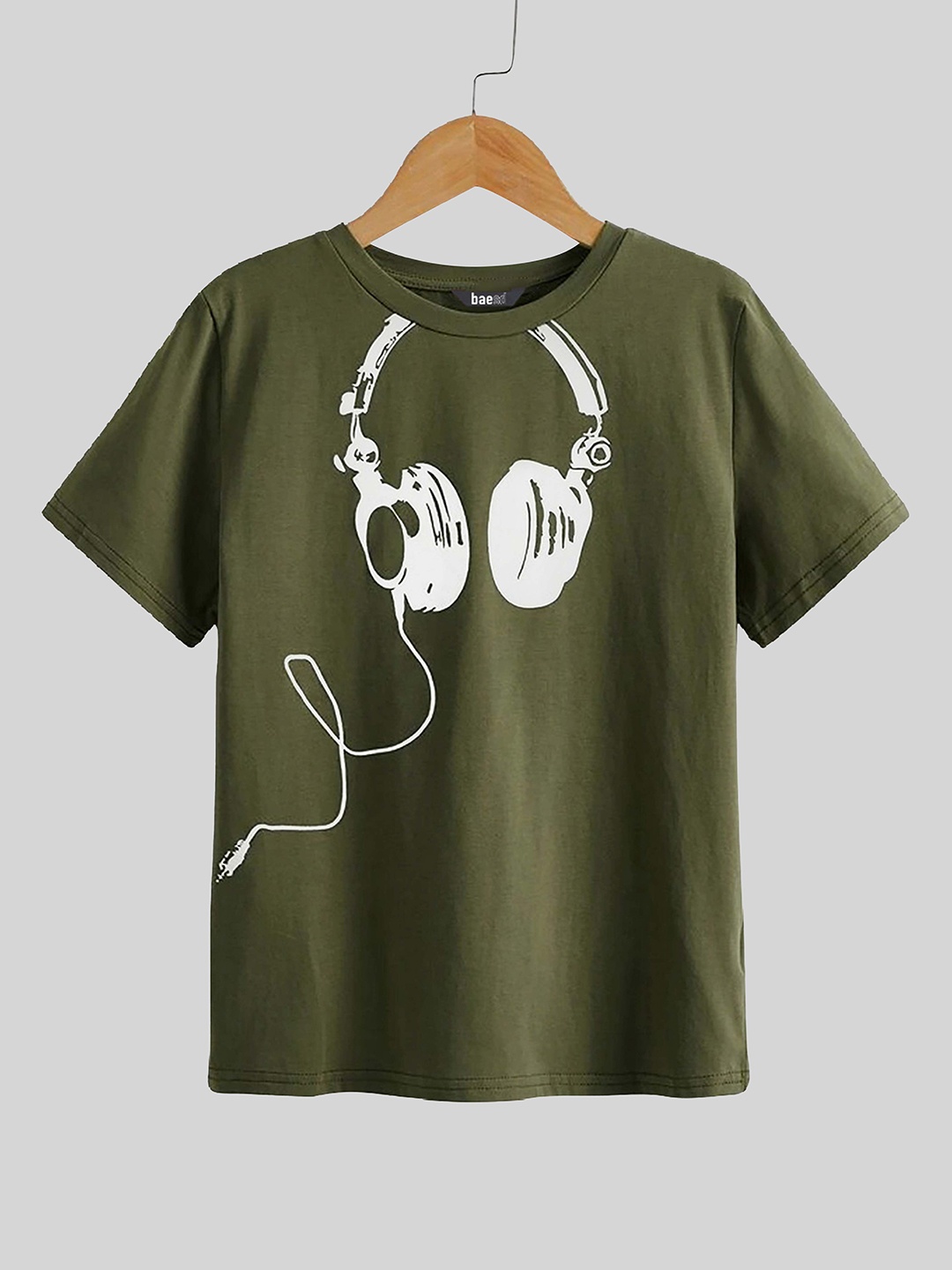 

Dagcros Boys Printed T-shirt, Olive