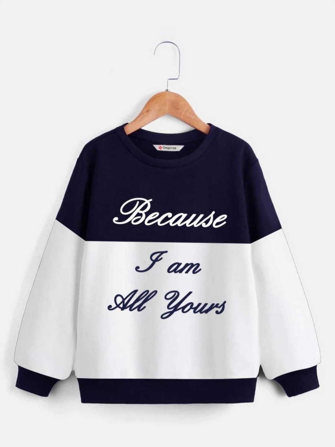 

Dagcros Boys Typography Printed Pure Cotton T-shirt, Navy blue