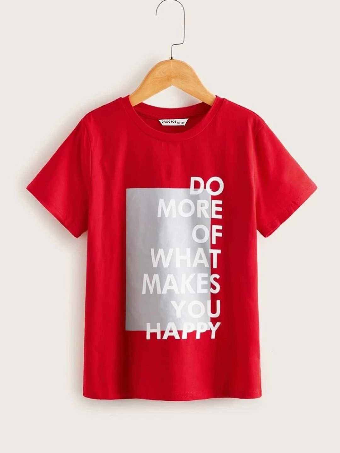 

Dagcros Boys Graphic Printed Pure Cotton T-shirt, Red