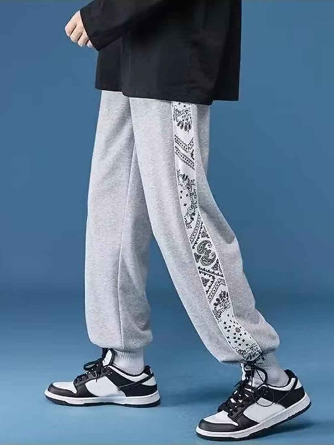 

StyleCast Men Ethnic Motifs Printed Original Trousers, Grey