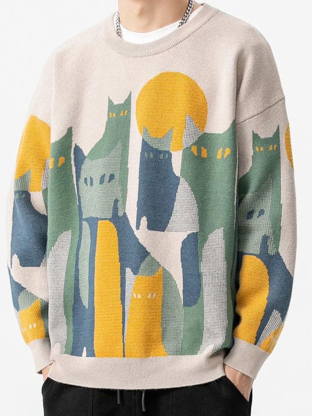

StyleCast Men Abstract Printed Sweatshirt, Brown
