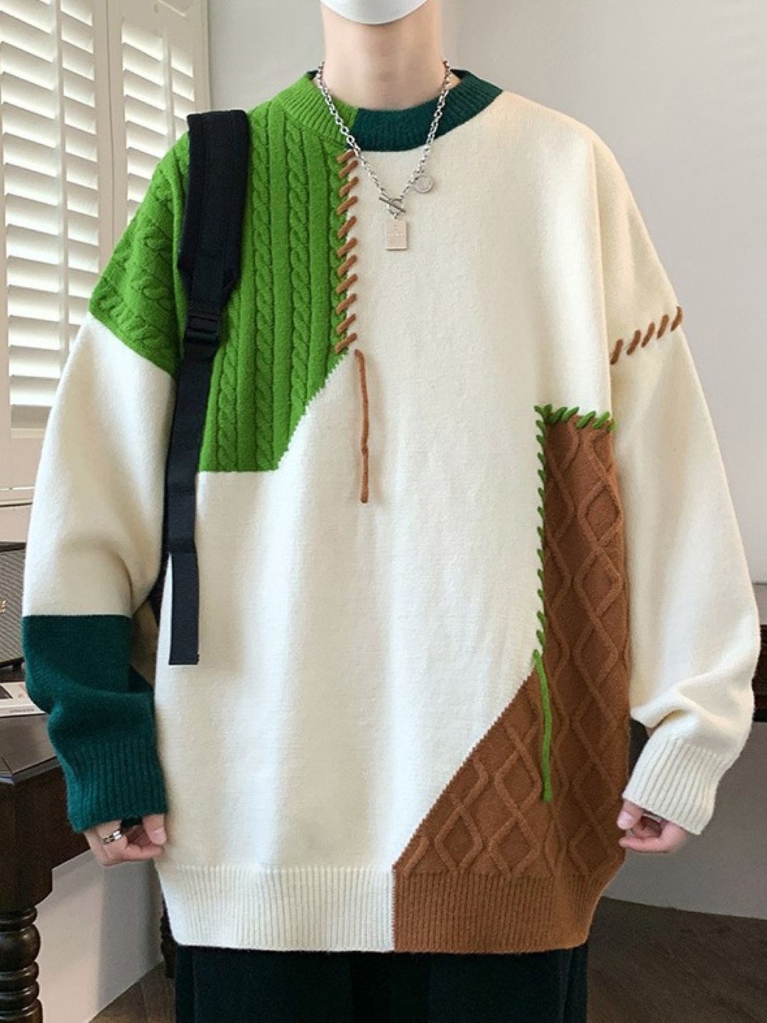 

StyleCast Men Colourblocked Pullover Sweater, White