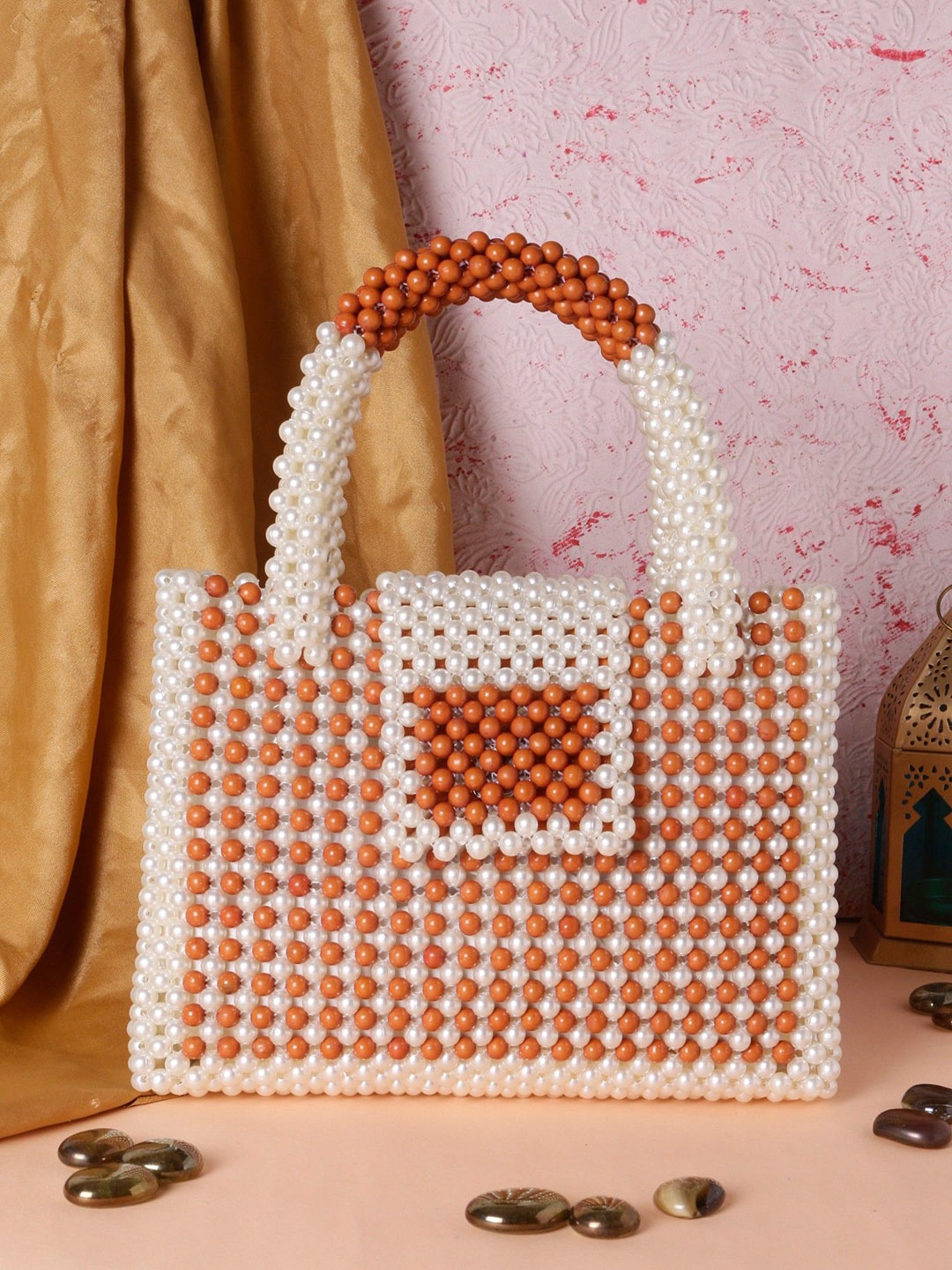 

TREASO CLOSET Rosemary Pearl Bag, Brown