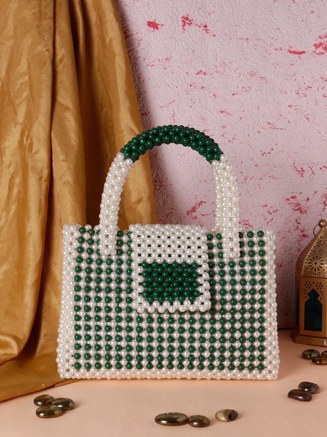 

TREASO CLOSET Rosemary Pearl Bag, Green