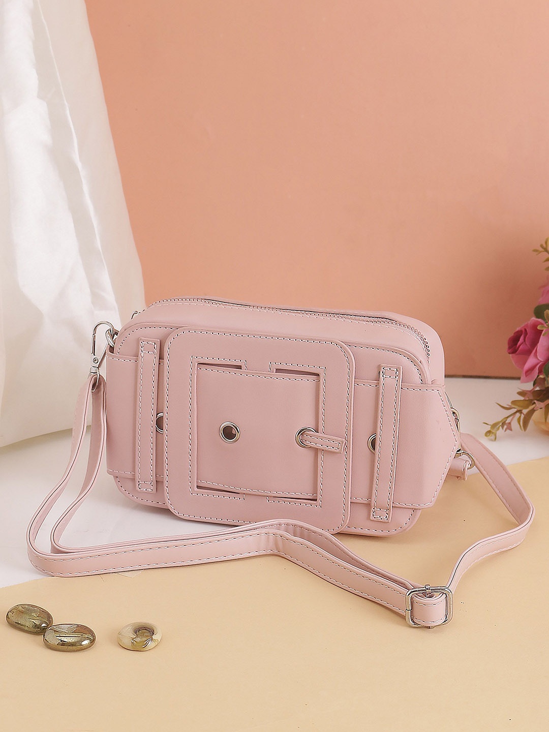 

TREASO CLOSET Euphoria Sling Bag, Pink