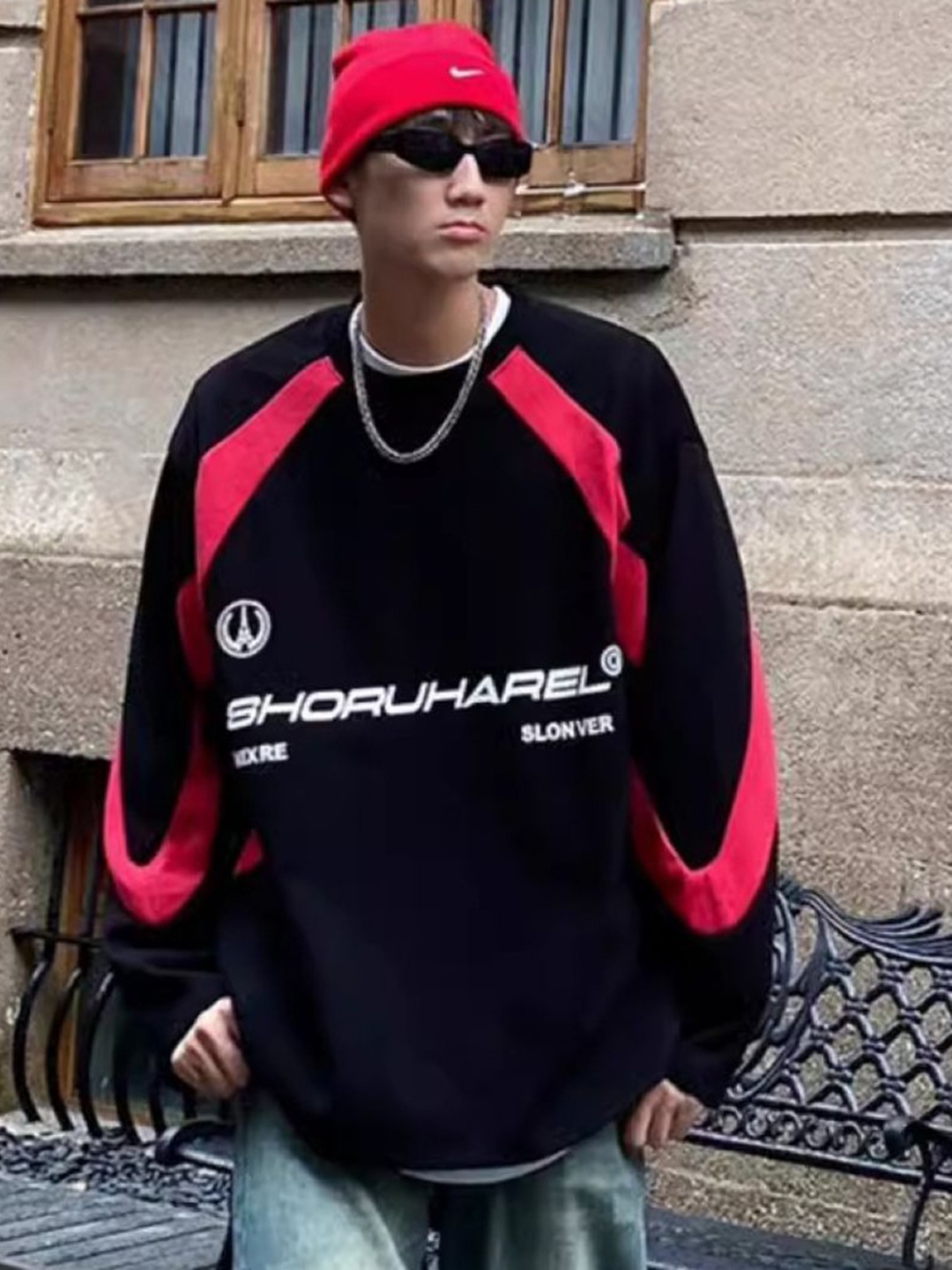 

StyleCast Men Typography Printed Round Neck Oversized T-shirt, Black
