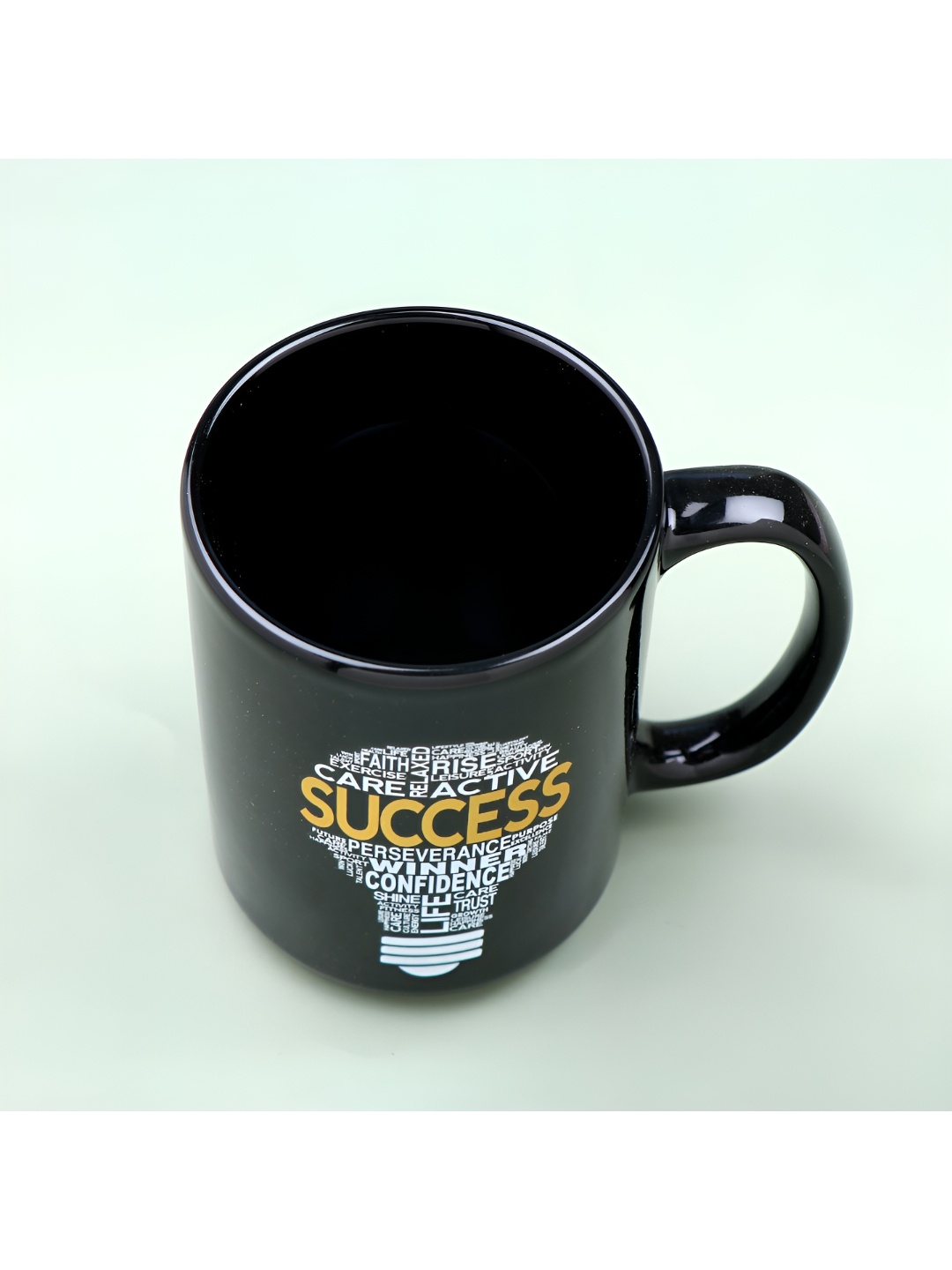 

Archies Black & White Ceramic Core Success Quoted Black Ceramic Coffee Mug