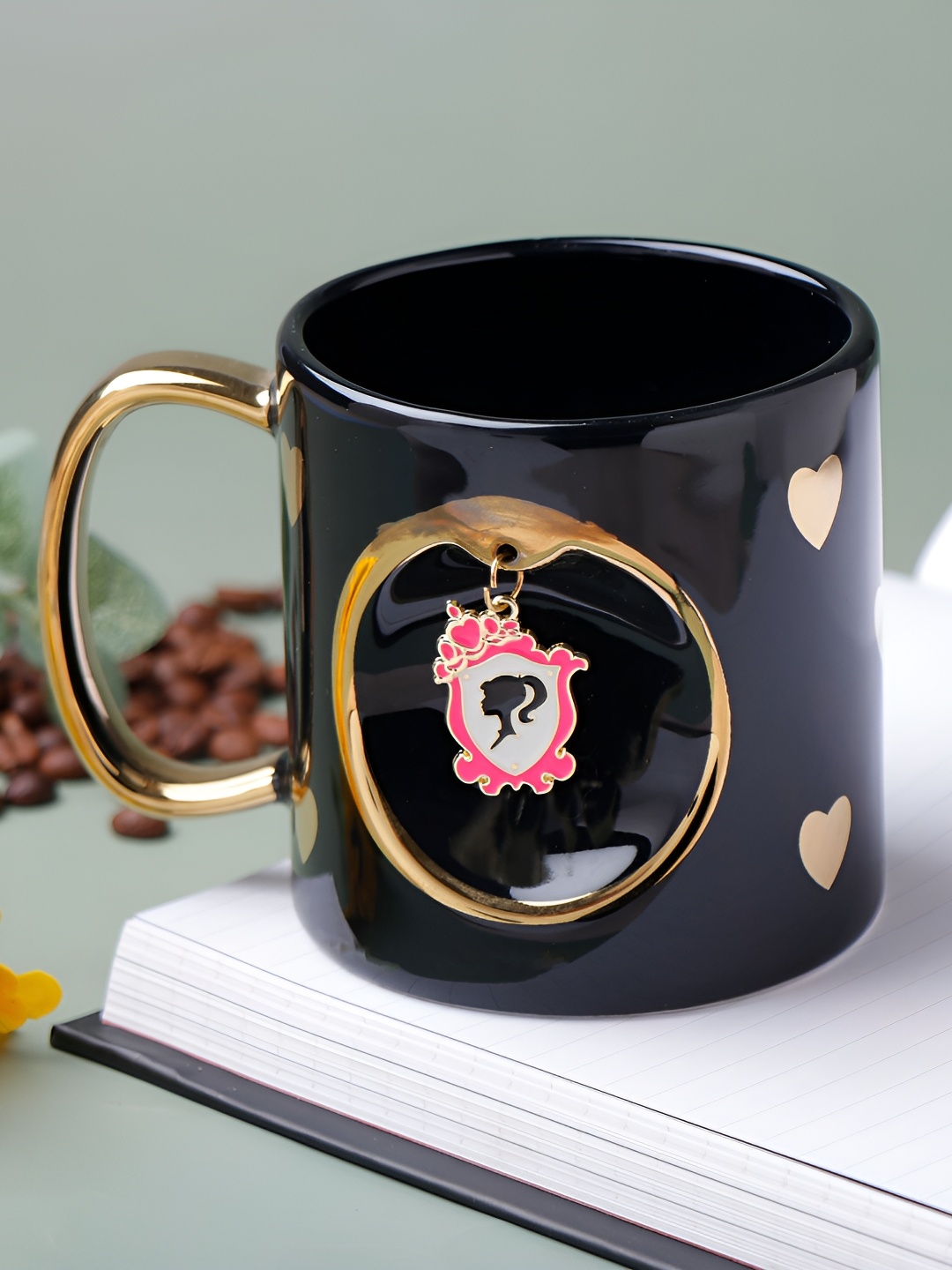 

Archies Black & Gold-Toned Printed Ceramic Barbie Theme Ceramic Coffee Mug