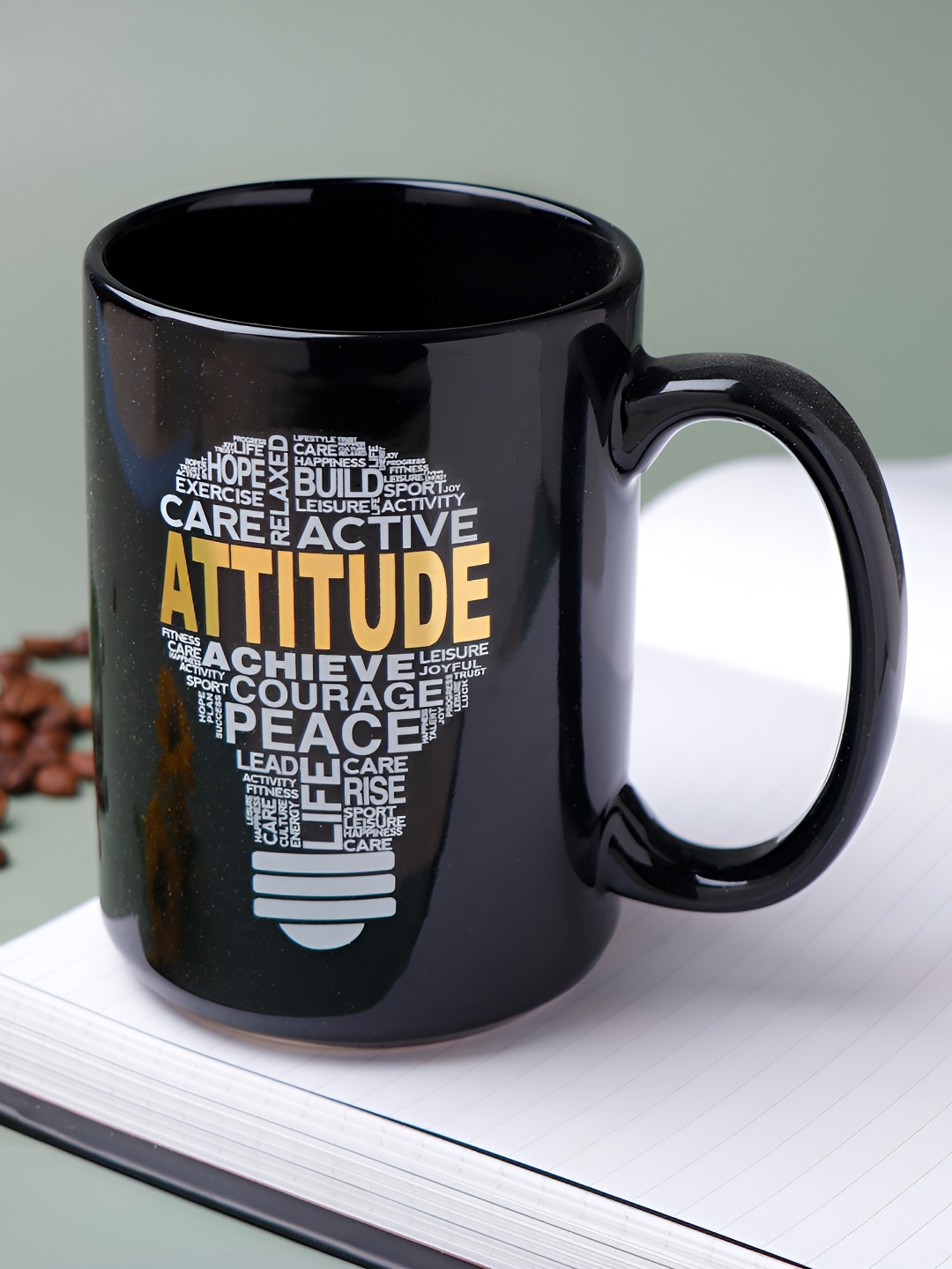 

Archies Black & White Printed Attitude Quoted Black Ceramic Coffee Mug 350ml