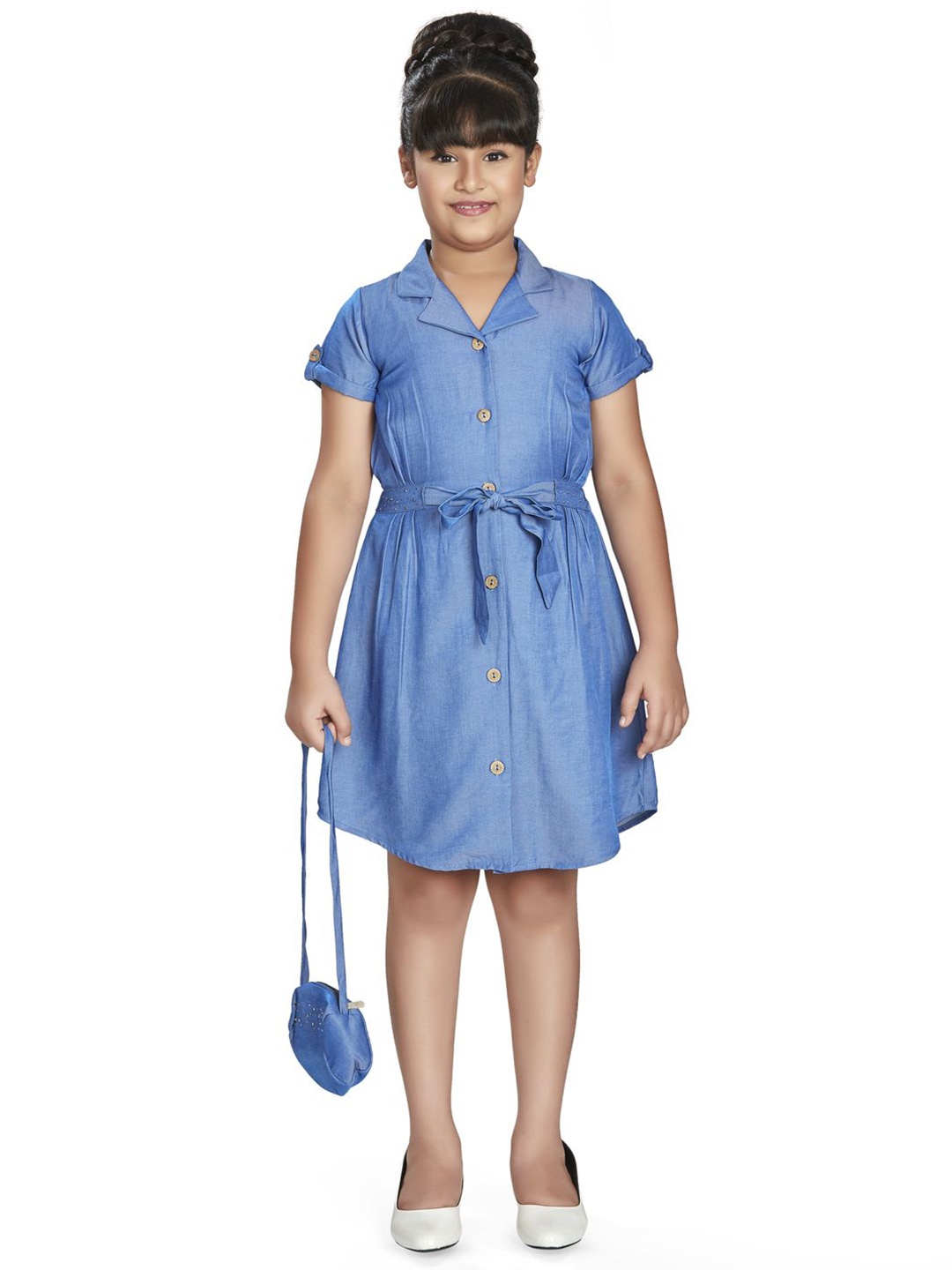

Peppermint Girls A-Line Dress, Blue
