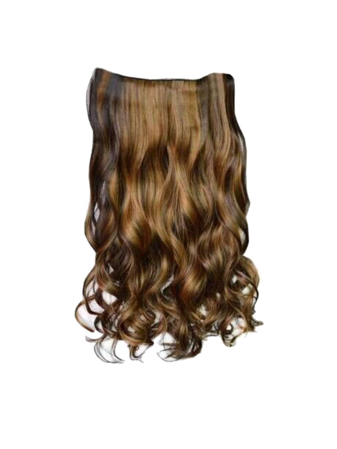 

CRIBE 5-Clip In Scalp Topper Wavy Hair Extension - Highlight - 22 Inch, Brown