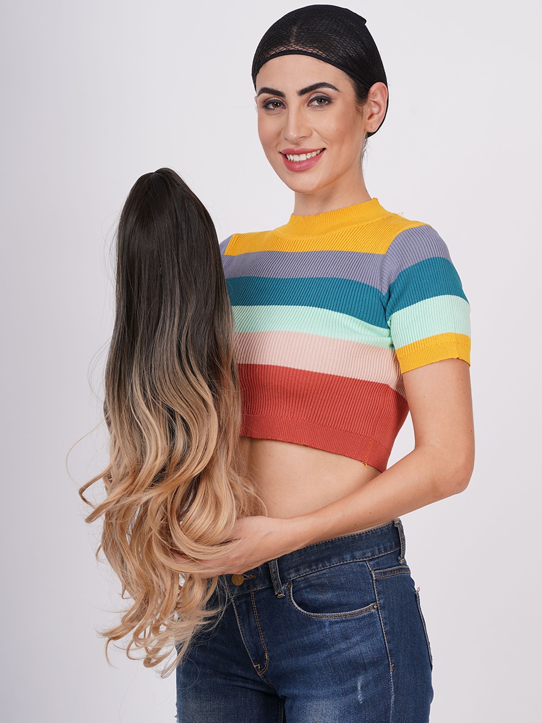 

CRIBE Halo Toupee Curly Hair Extension - Brown - 30 Inch